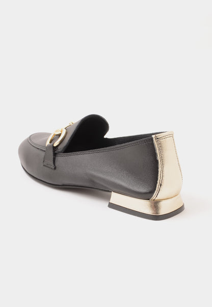 DIVINE FOLLIE - Mocassino Morsetto In Nappa Nero