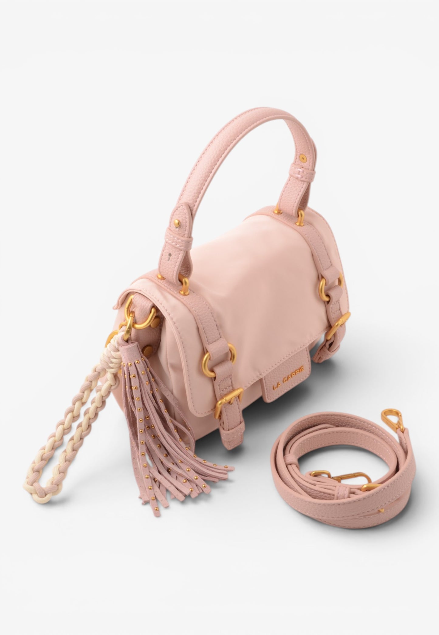 LA CARRIE - Borsa Satchel Dark Nylon Rosa