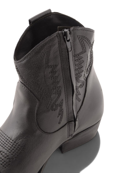 DIVINE FOLLIE - Stivaletti Camperos Con Ricami Nero