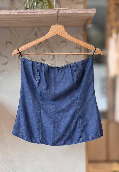 MOTEL - Top In Jeans Blu