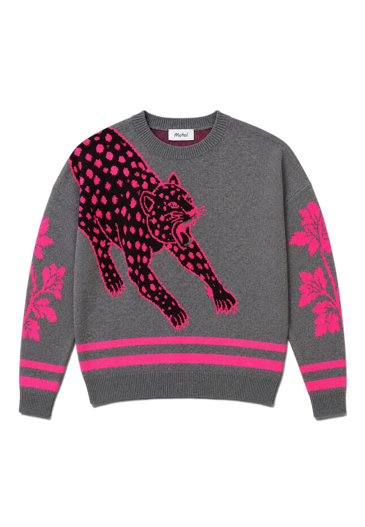 MOTEL - Maglione Crewneck Tigre Grigio