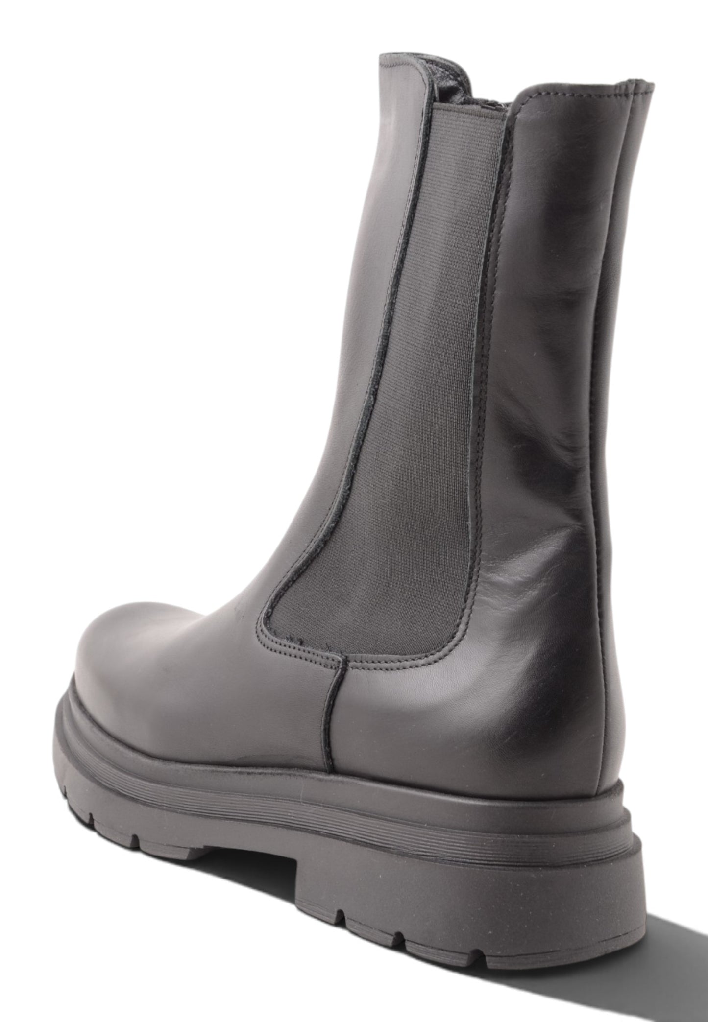 DIVINE FOLLIE - Stivaletto Chelsea In Vera Pelle Nero