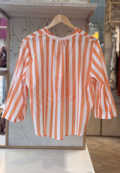 MOTEL - Camicia A Righe Arancione