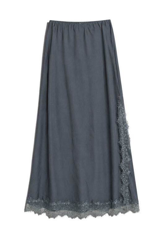 NUNZIA - Gonna Lunga Con Pizzo Antracite