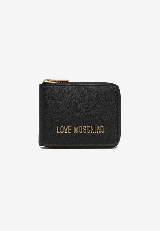 LOVE MOSCHINO - Portafoglio Piccolo Zip Around Nero