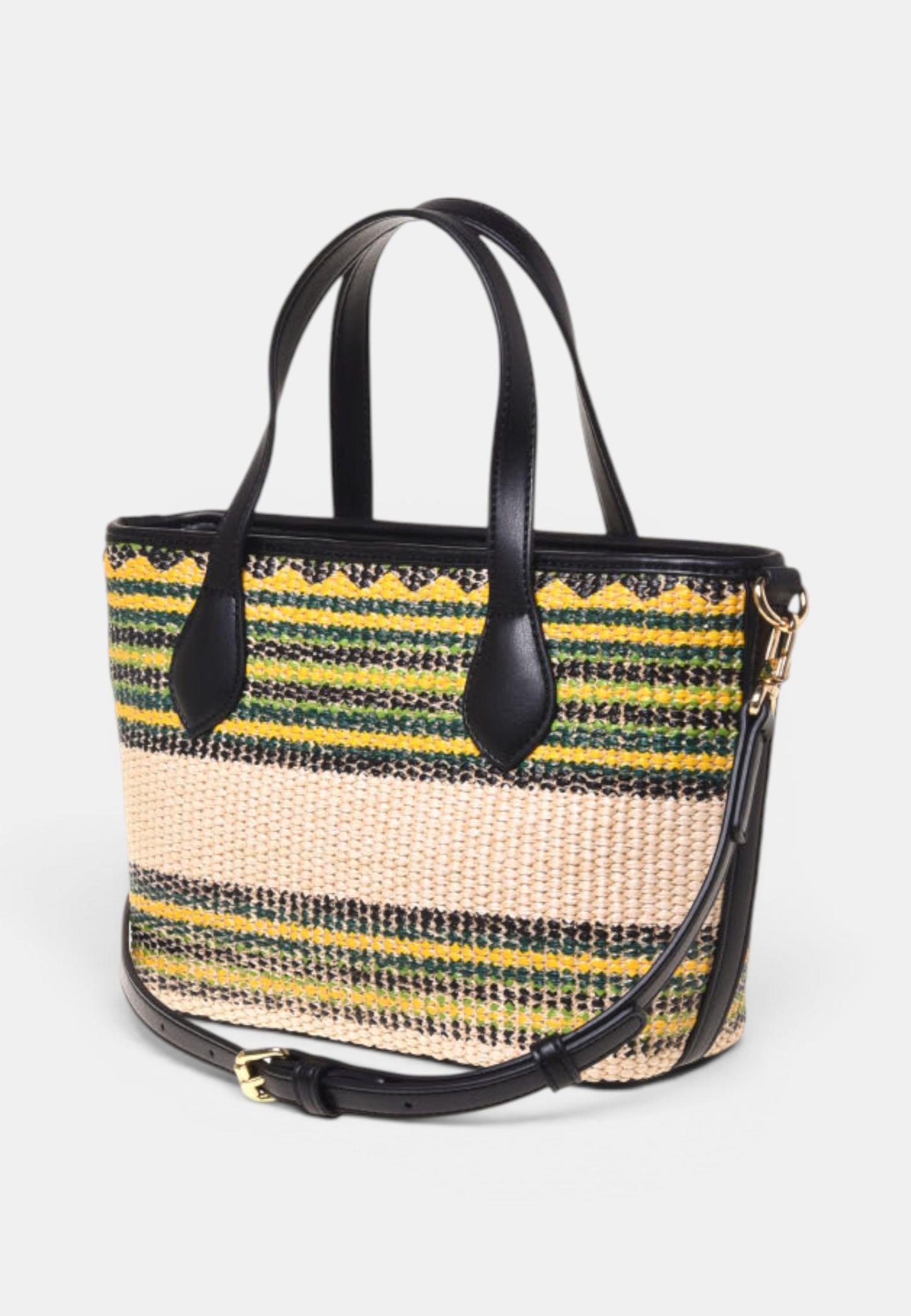 LOVE MOSCHINO - Borsa A Mano In Raffia Multicolor