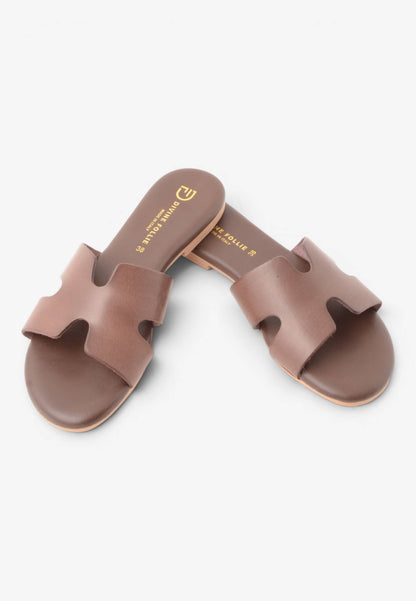 DIVINE FOLLIE - Ciabattina Bassa Flat con Fascia Sagomata a "H" TMoro