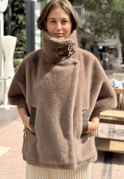 MOTEL - Kappa In Ecopelliccia Dark Taupe