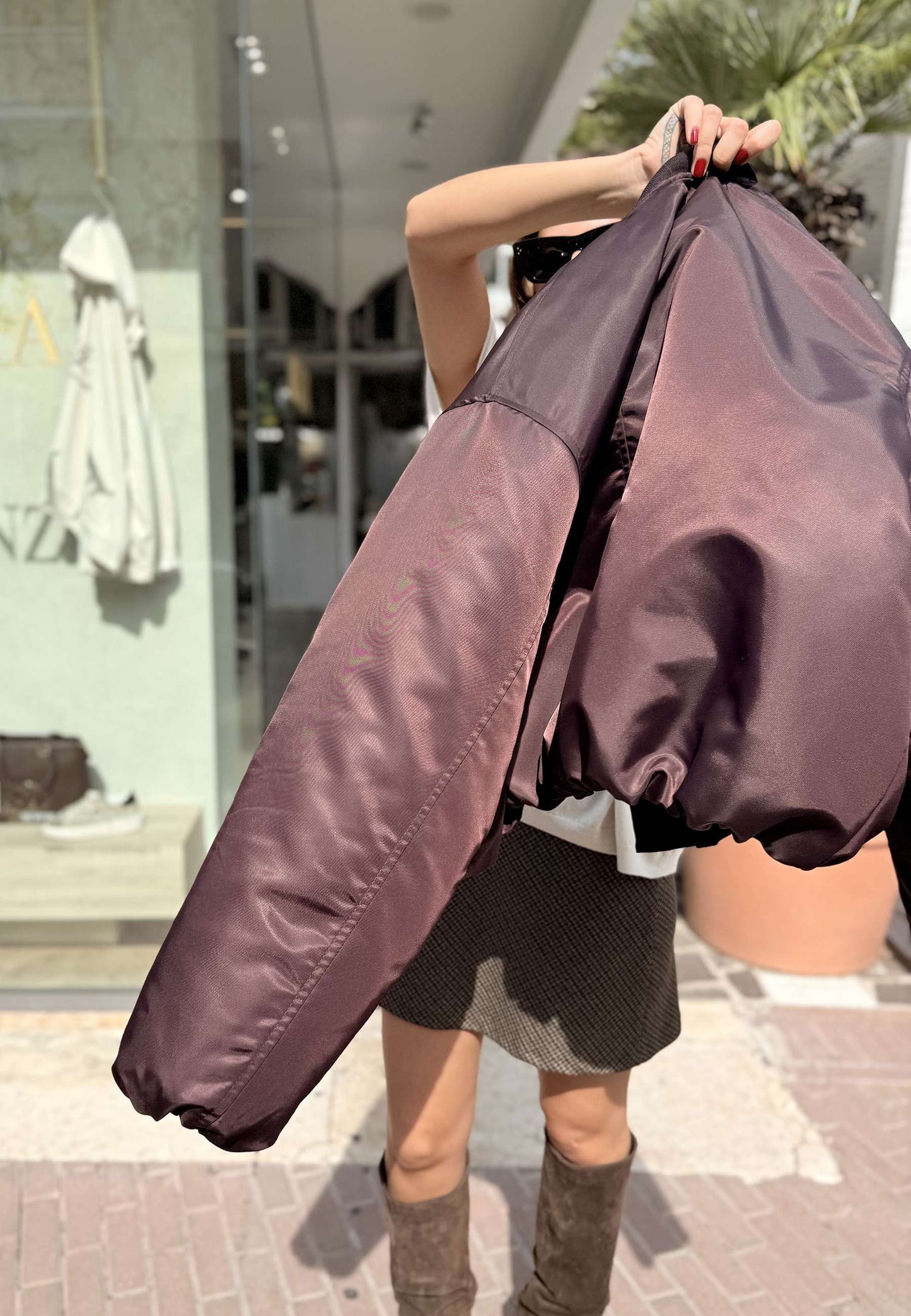 LE STREGHE - Bomber Nylon Bordeaux