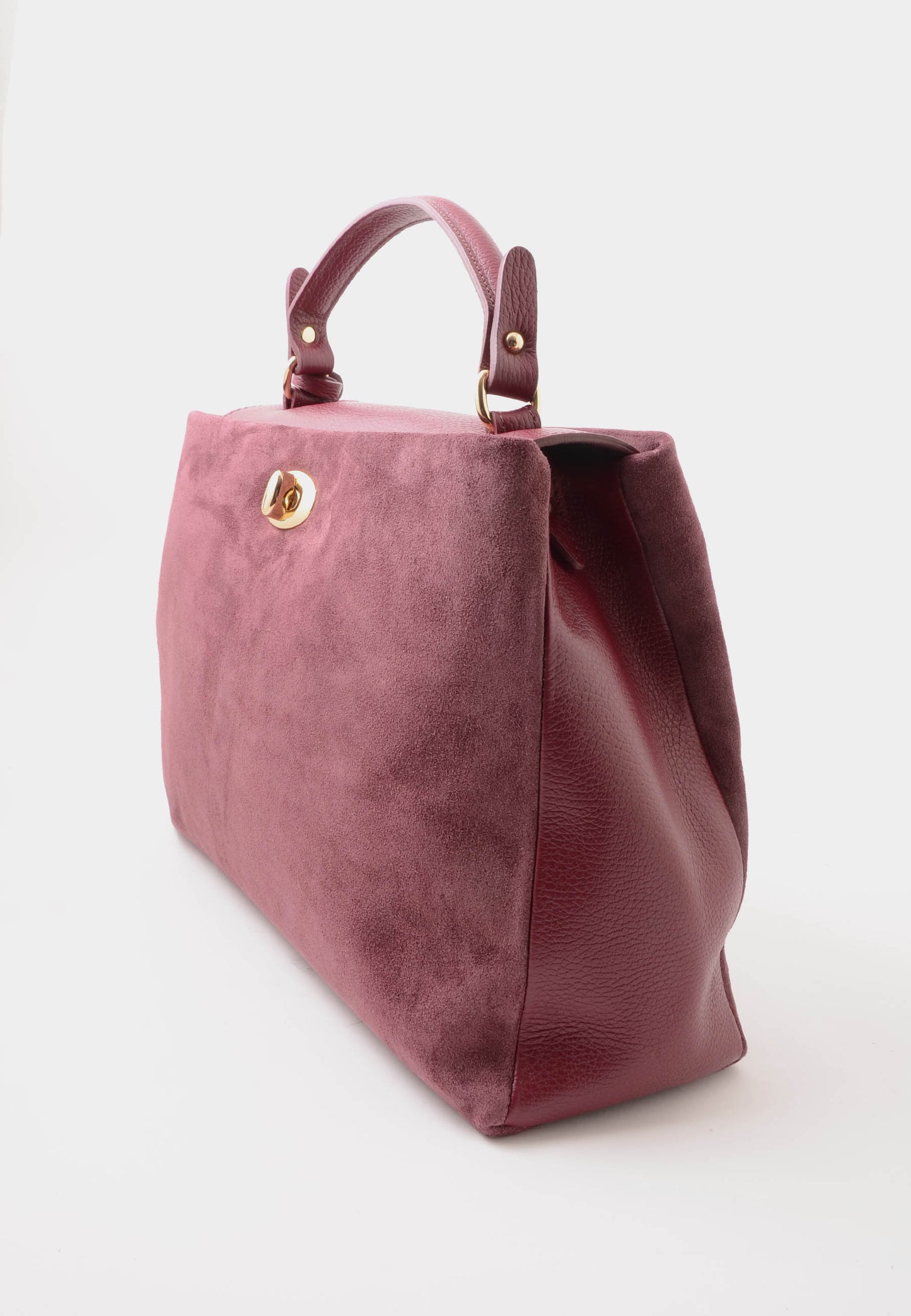 NUNZIA - Borsa A Mano Camoscio Rosa