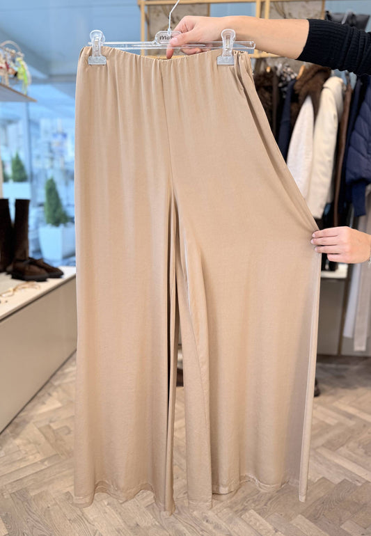 MOTEL - Pantalone A Palazzo In Viscosa Safari