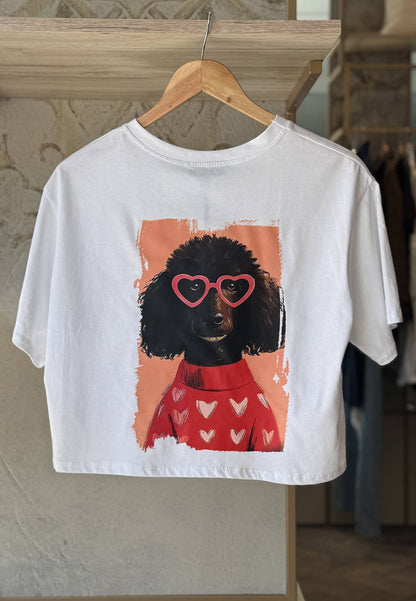 MARYLEY - T-shirt barboncino Bianco