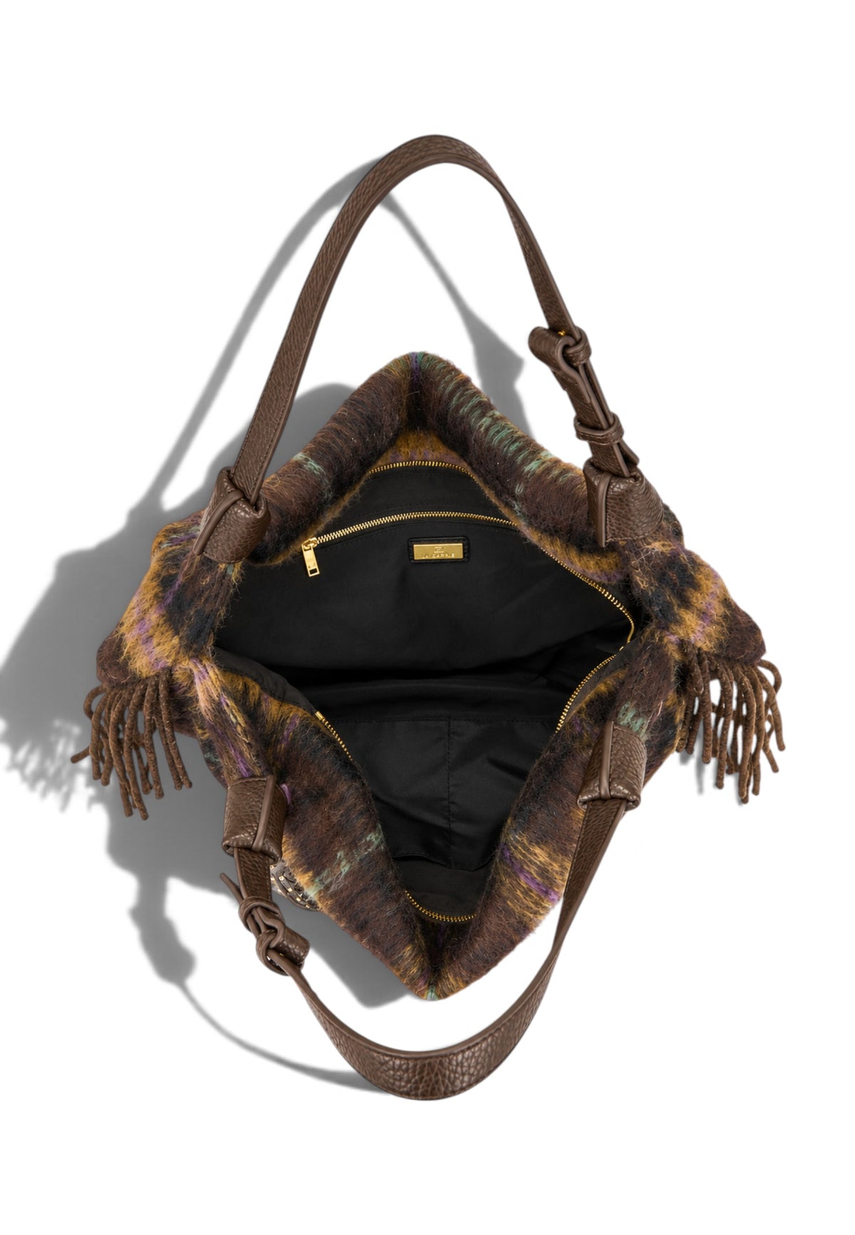 LA CARRIE - Borsa Shopper Kerala Tartan Marrone