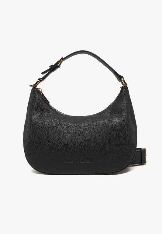 LOVE MOSCHINO - Borsa Hobo Lettering Nero Gold