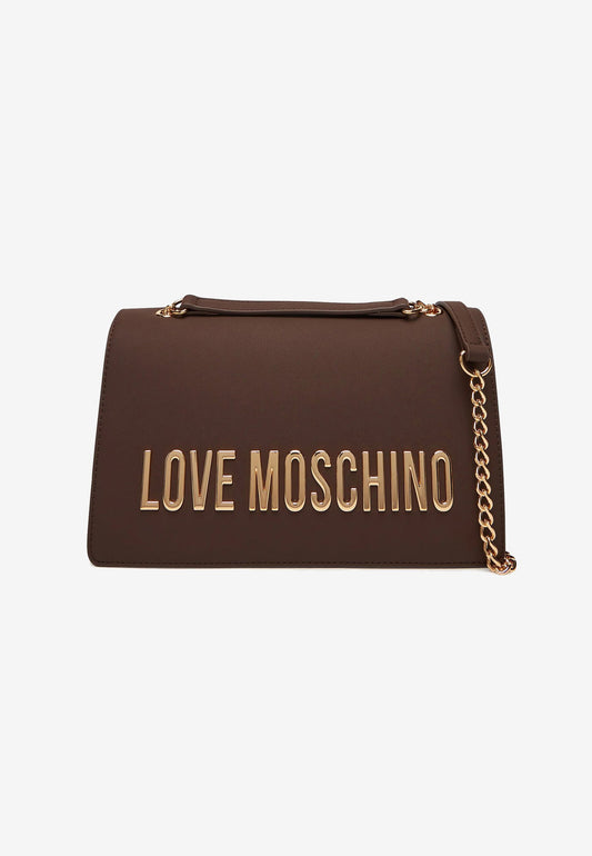LOVE MOSCHINO - Borsa A Spalla Lettering Soft Touch Moro