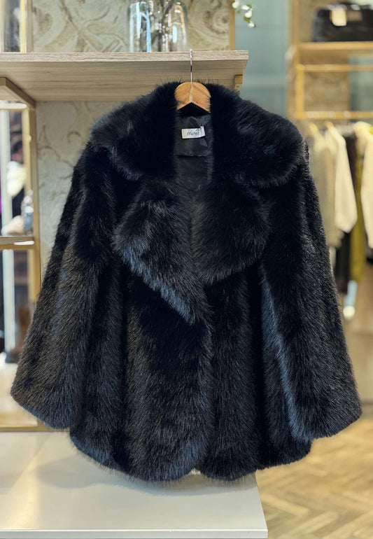 MOTEL - Giacca Over In Ecopelliccia Nero