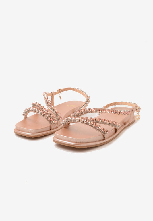 GOLD&GOLD - Sandalo Strass Champagne