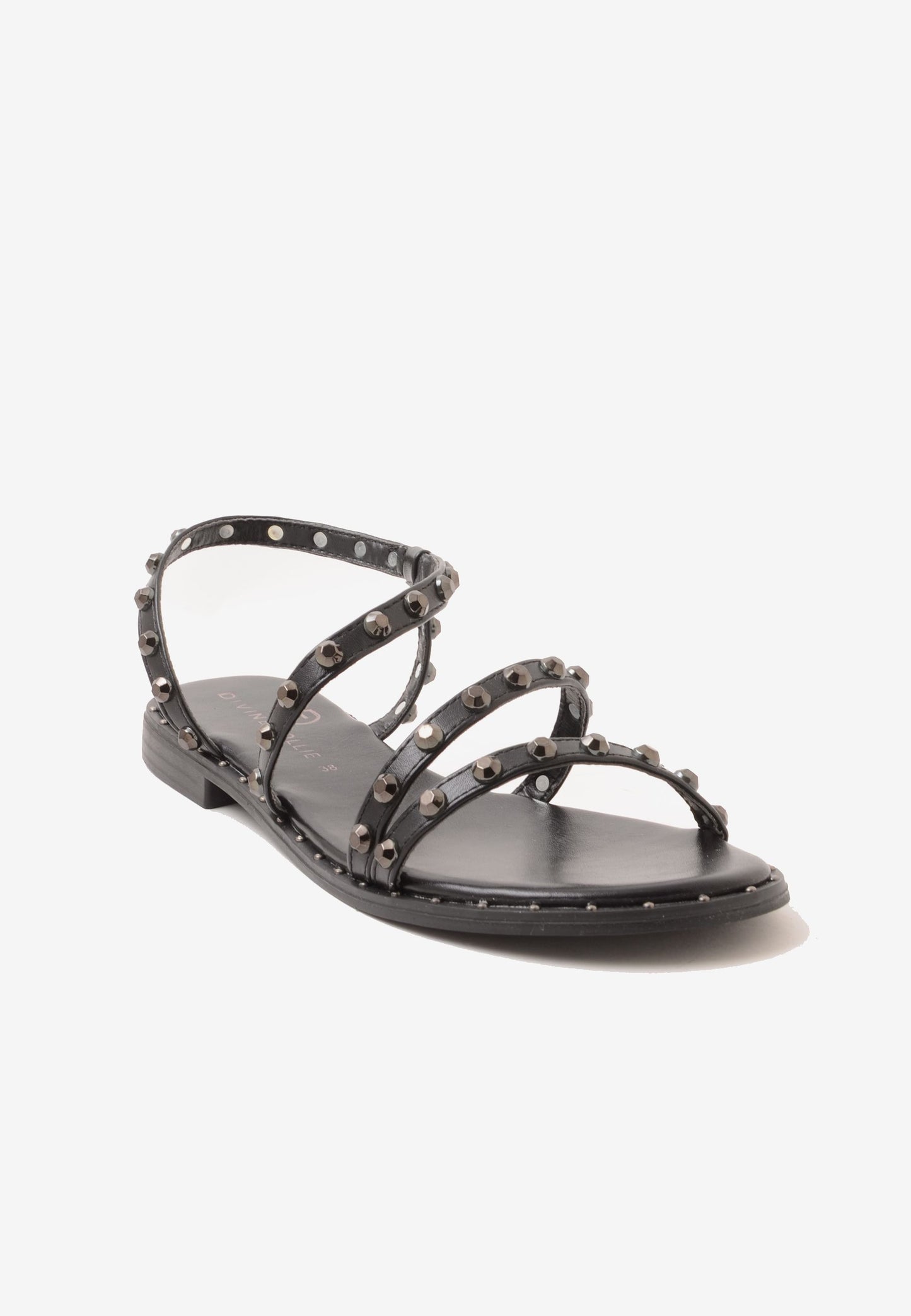 DIVINE FOLLIE - Sandalo Basso Borchie Nero
