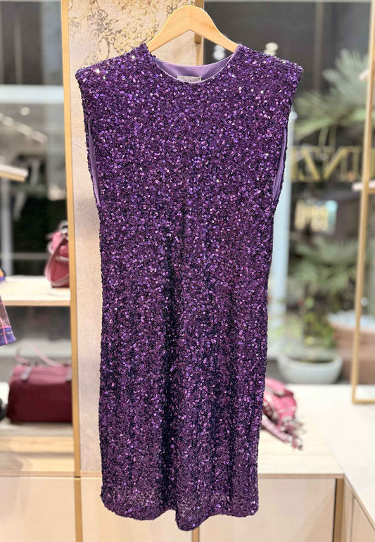 MOTEL - Abito Paillettes Viola