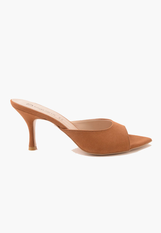 DIVINE FOLLIE - Sandalo Sabot Scamosciato Cuoio