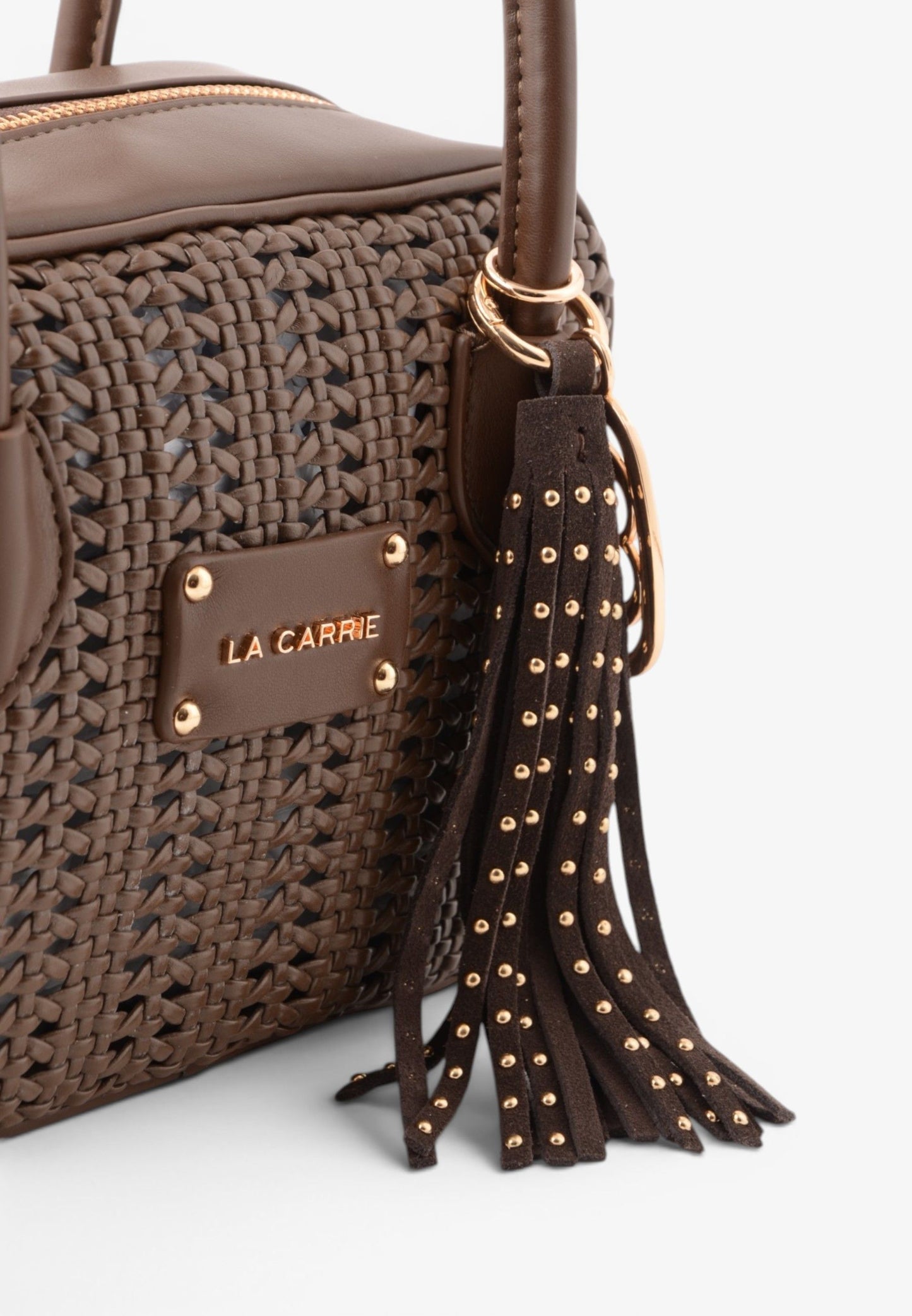 LA CARRIE - Borsa A Spalla Intrecciata Marrone