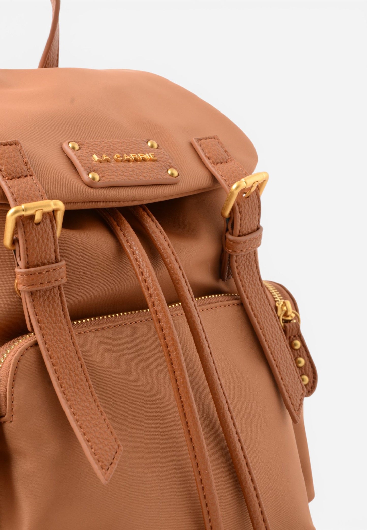 LA CARRIE - Zaino Dark Nylon Cuoio