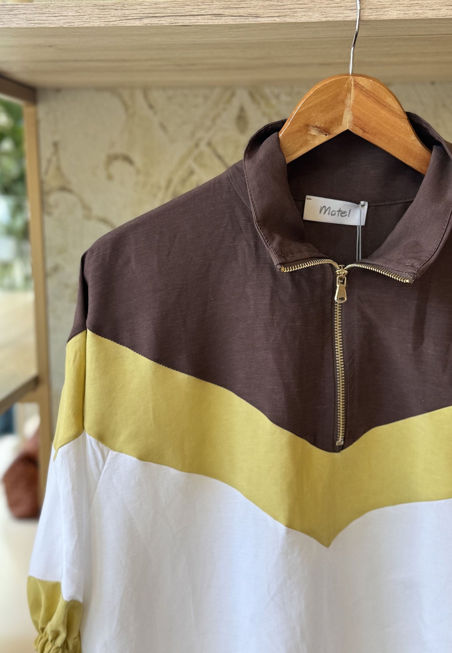 MOTEL - Maglia Geometric Cioccolato