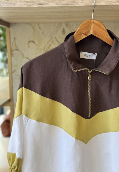 MOTEL - Maglia Geometric Cioccolato