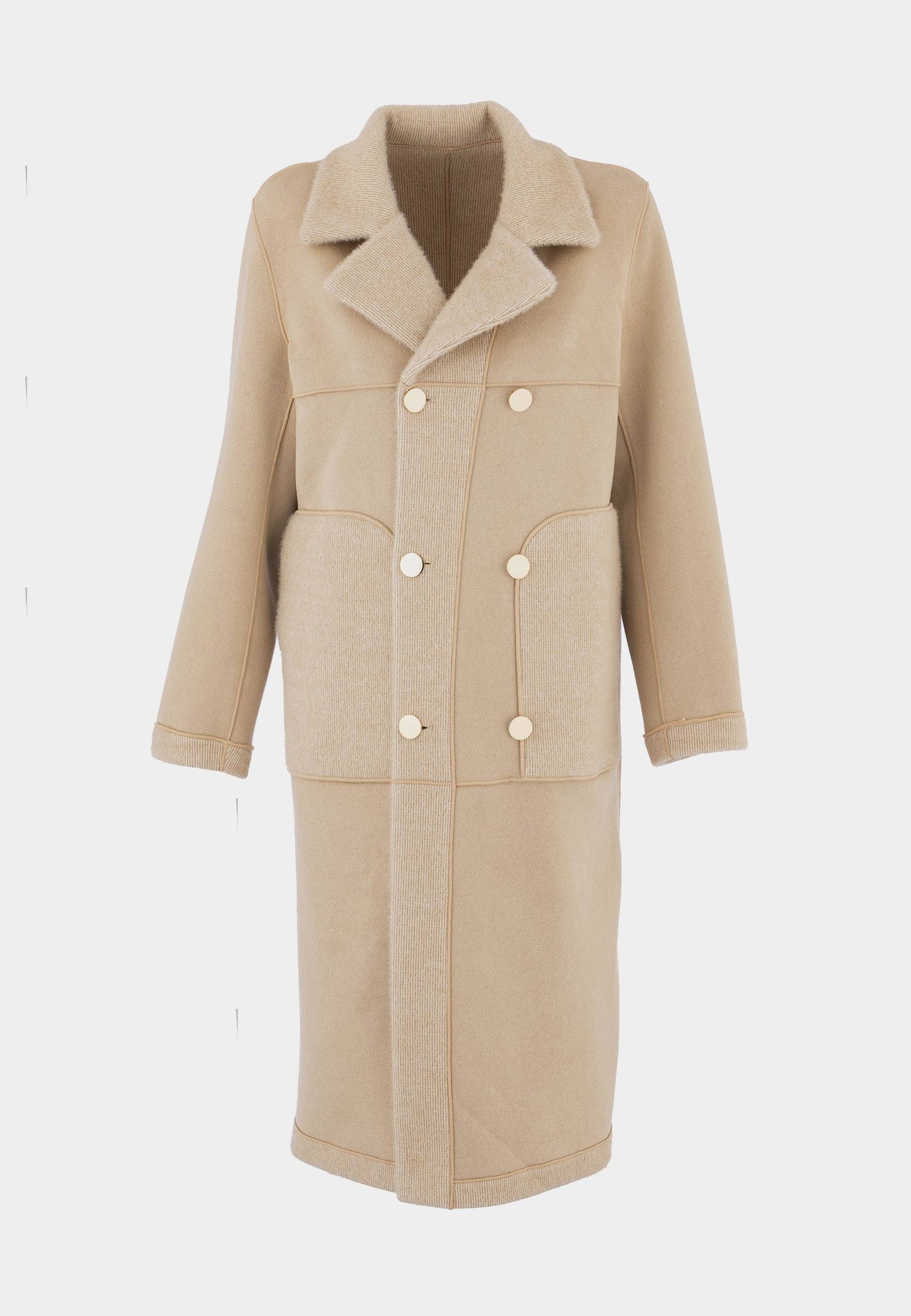 ALEX MAX - Cappotto Reverse Gold  Buttons Beige