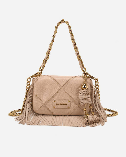 LA CARRIE - Borsa A Spalla Piccola ISABEL Beige