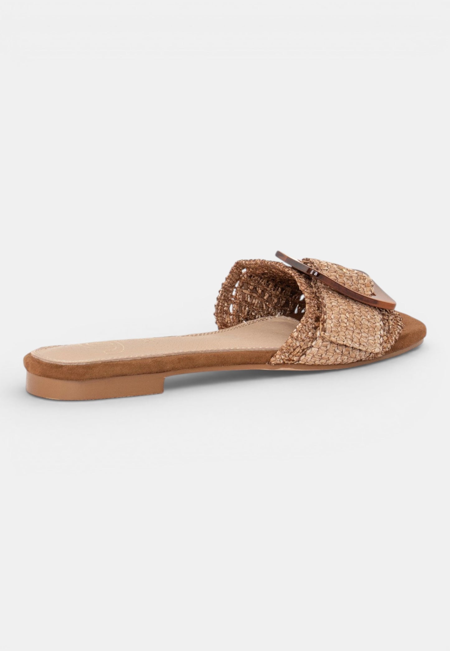 GOLD&GOLD - Ciabattina Raffia Marrone