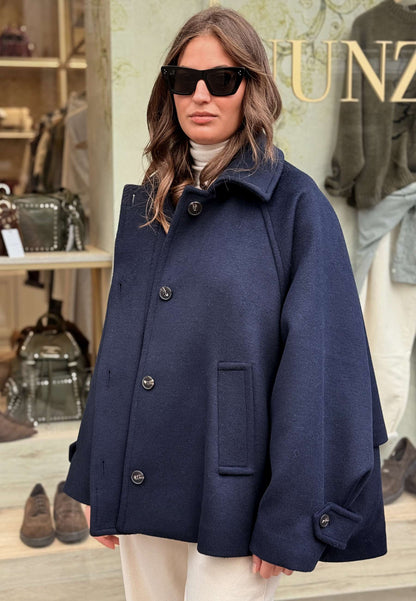 MOTEL - Cappotto Corto Over Blu