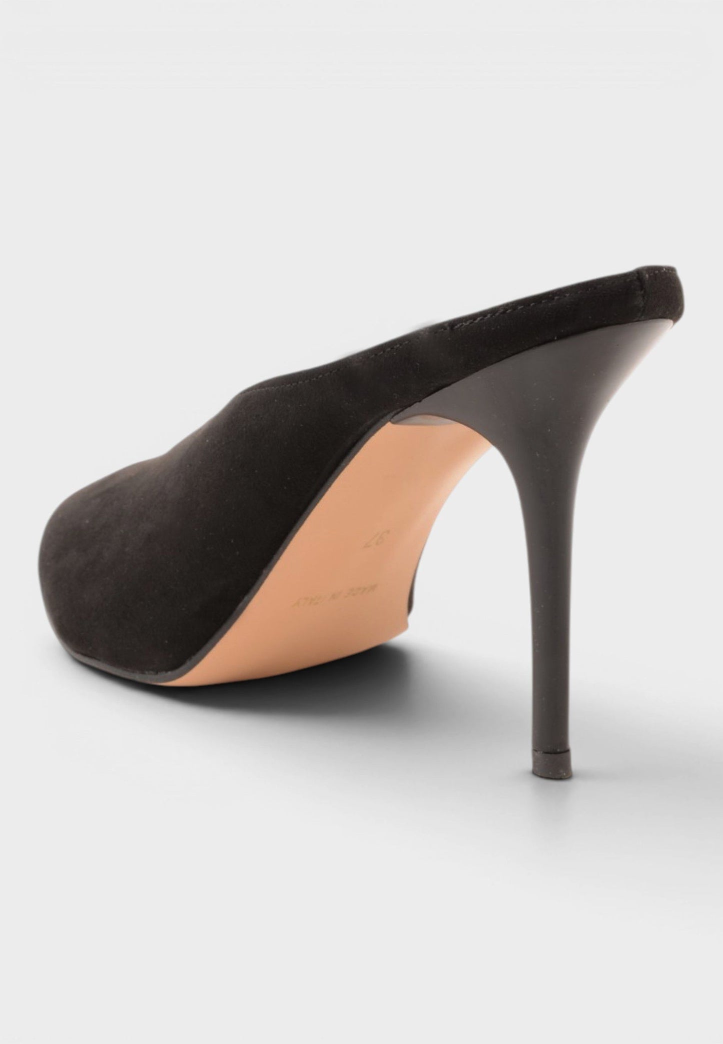 DIVINE FOLLIE - Sabot Camoscio Microfibra Nero