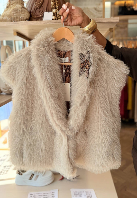 MOTEL - Gilet Ecopelliccia Avena