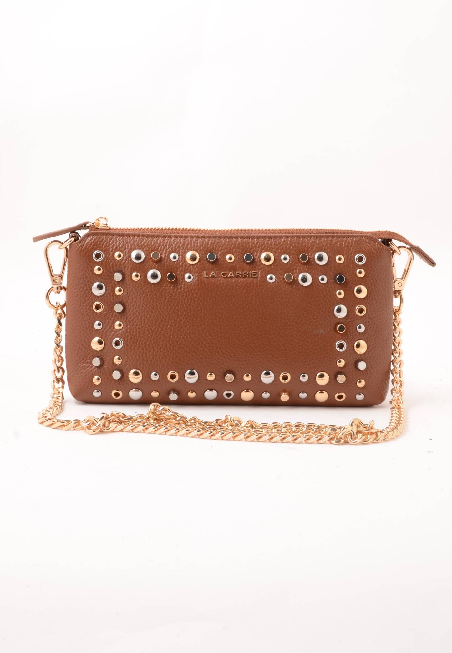 LA CARRIE - Pochette Portafoglio Explosion Vera Pelle Cuoio