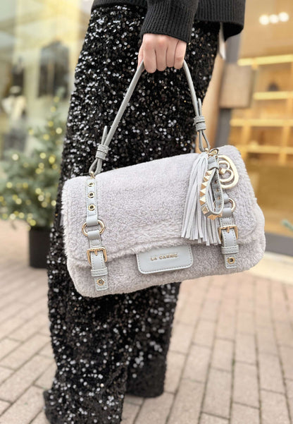LA CARRIE - Shopping Bag Teddy Grigio