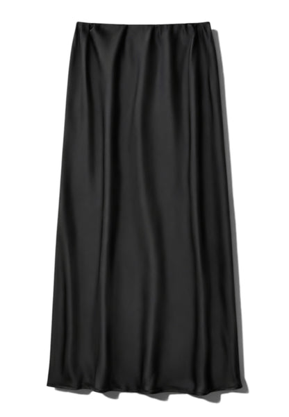 LE STREGHE - Gonna Midi In Raso Nero