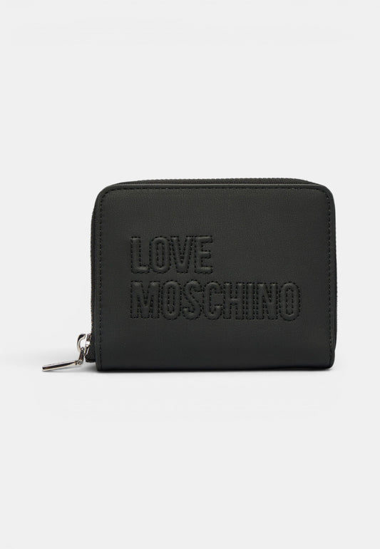 LOVE MOSCHINO - Portafoglio Piccolo Zip Around Nero