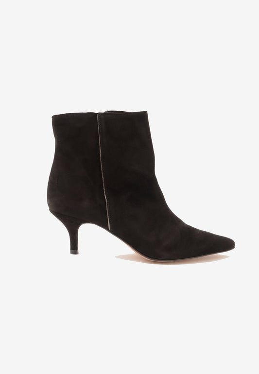DIVINE FOLLIE - Stivaletto Con Zip Camoscio Nero