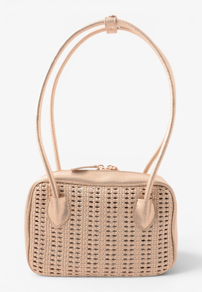 LA CARRIE - Borsa A Spalla Intrecciata Oro