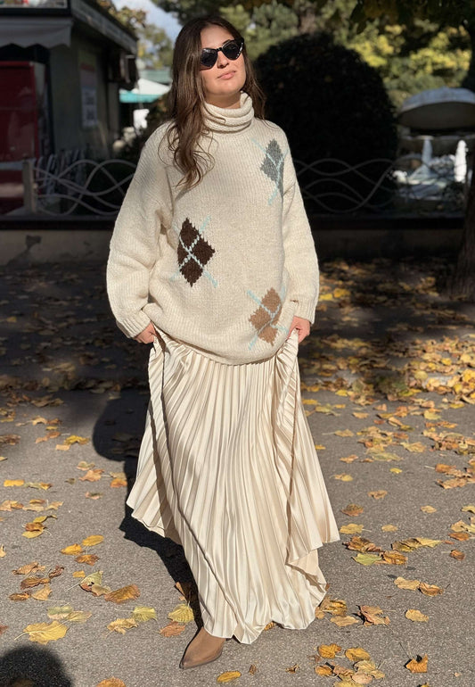 MOTEL - Gonna Plissé Avorio