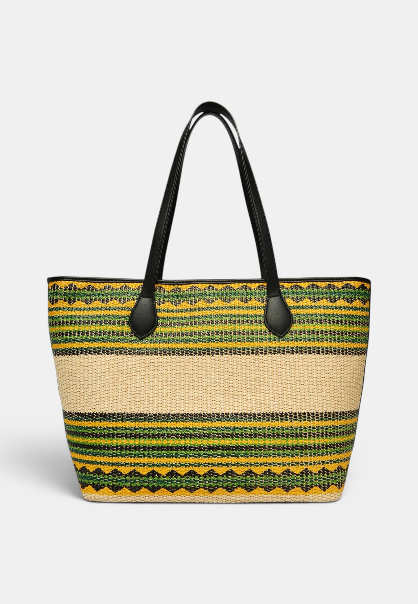 LOVE MOSCHINO - Shopping Bag In Raffia Multicolor