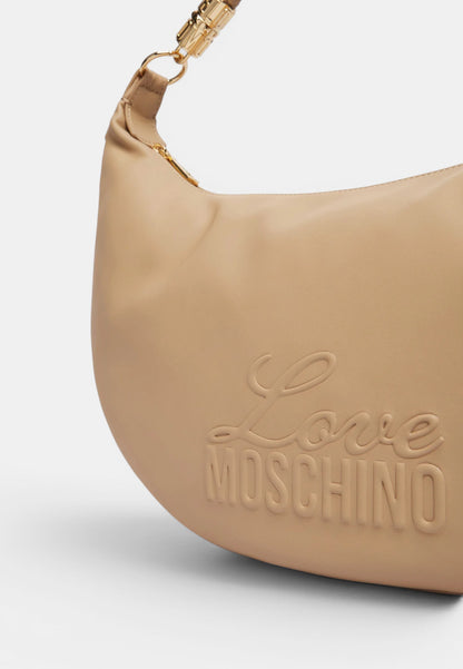 LOVE MOSCHINO - Borsa A Spalla Hobo Signature Taupe