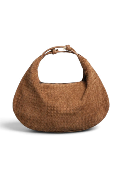 NUNZIA - Hobo Bag Scamosciata Cuoio