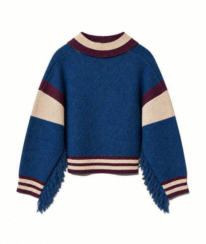 MOTEL - Cardigan Boomber Blu