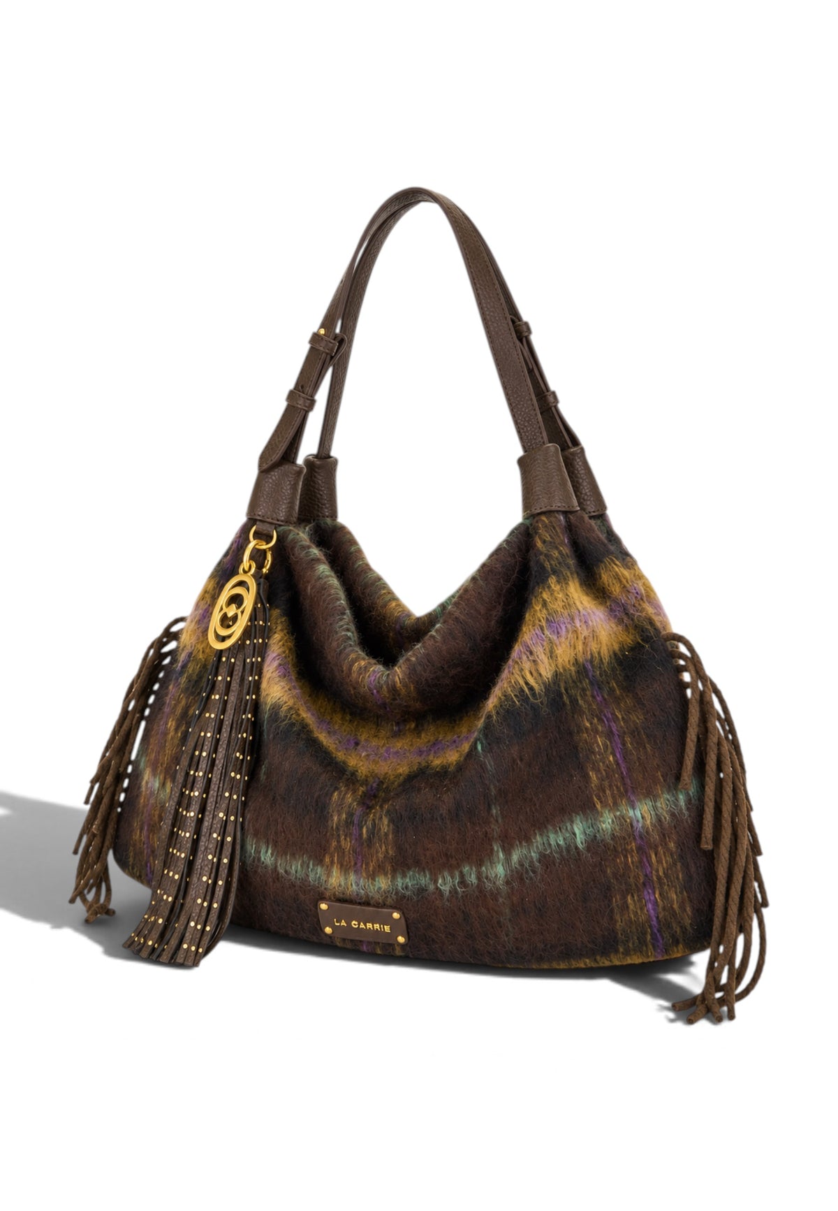 LA CARRIE - Borsa Shopper Kerala Tartan Marrone