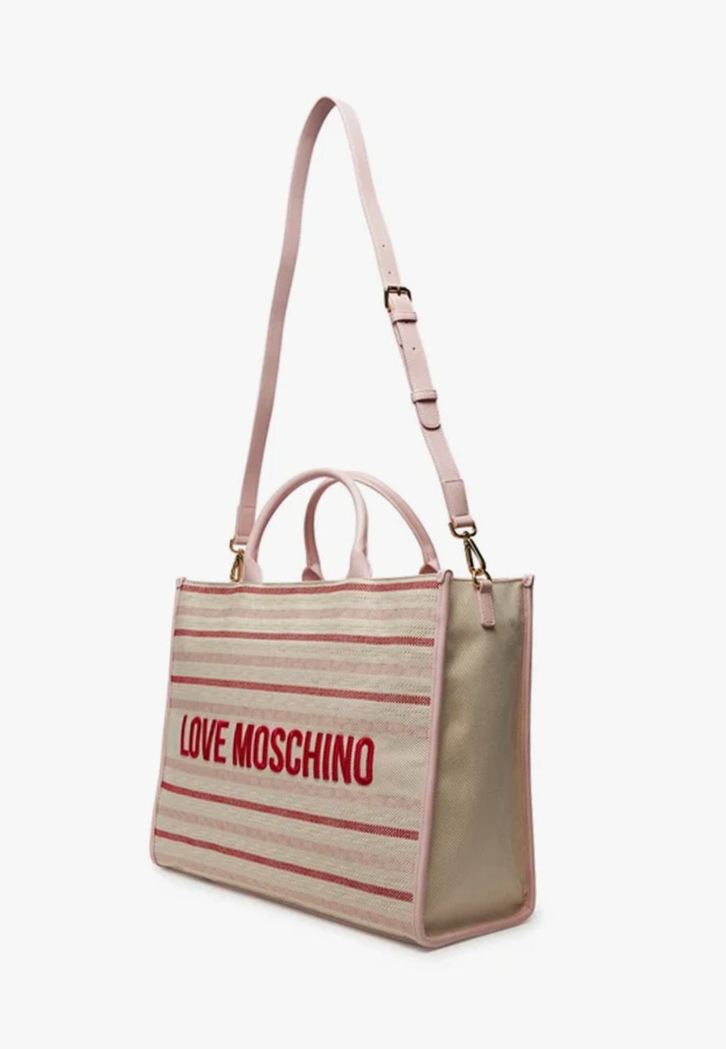 LOVE MOSCHINO - Shopping Bag Canvas Cipria
