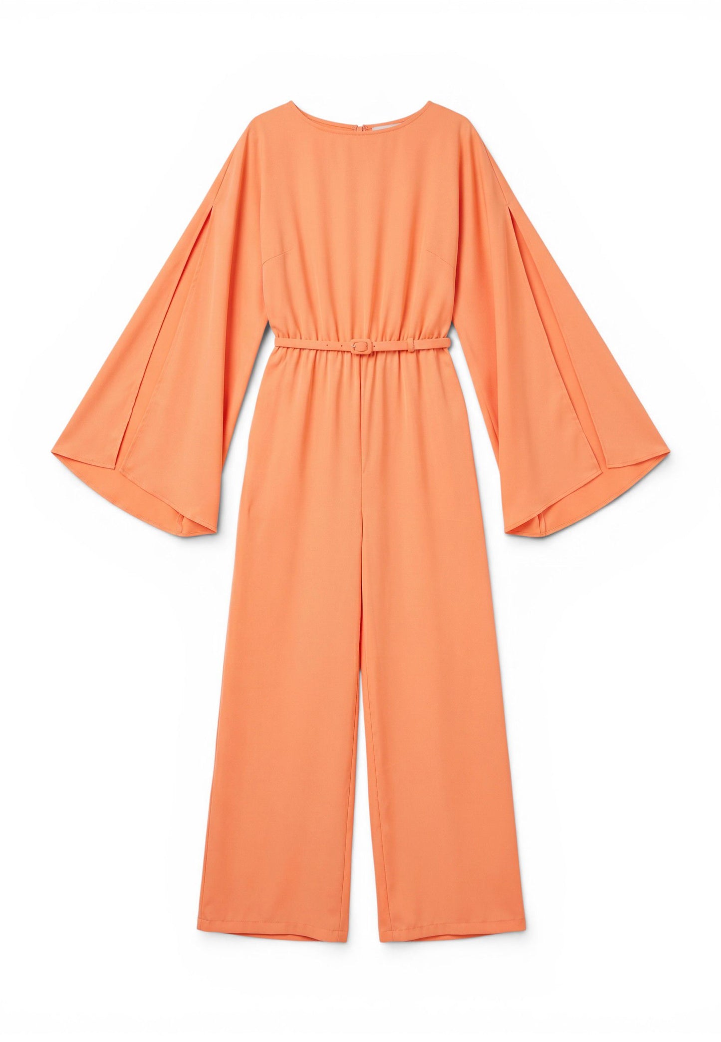 MINERVA - Tuta Jumpsuit Elegante con Maniche a Mantella Arancio