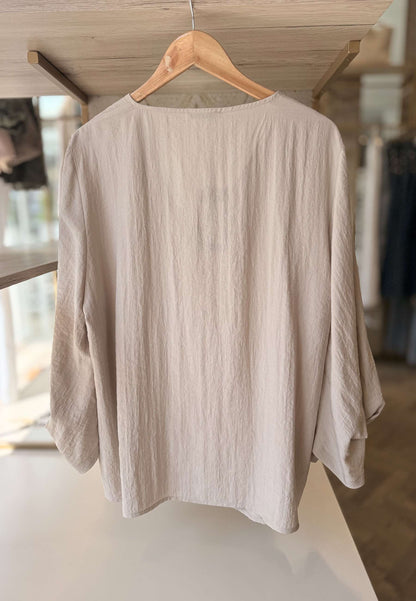 SUSY STAR CURVY - Blusa Scollo V Gesso