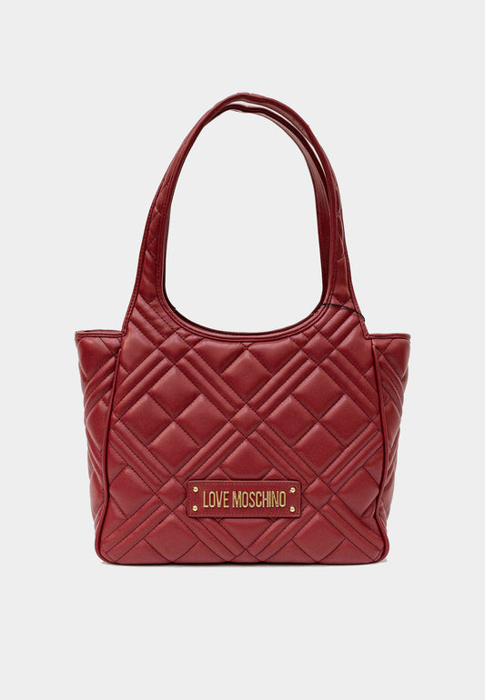 LOVE MOSCHINO - Quilted Shoulder Bag Wine